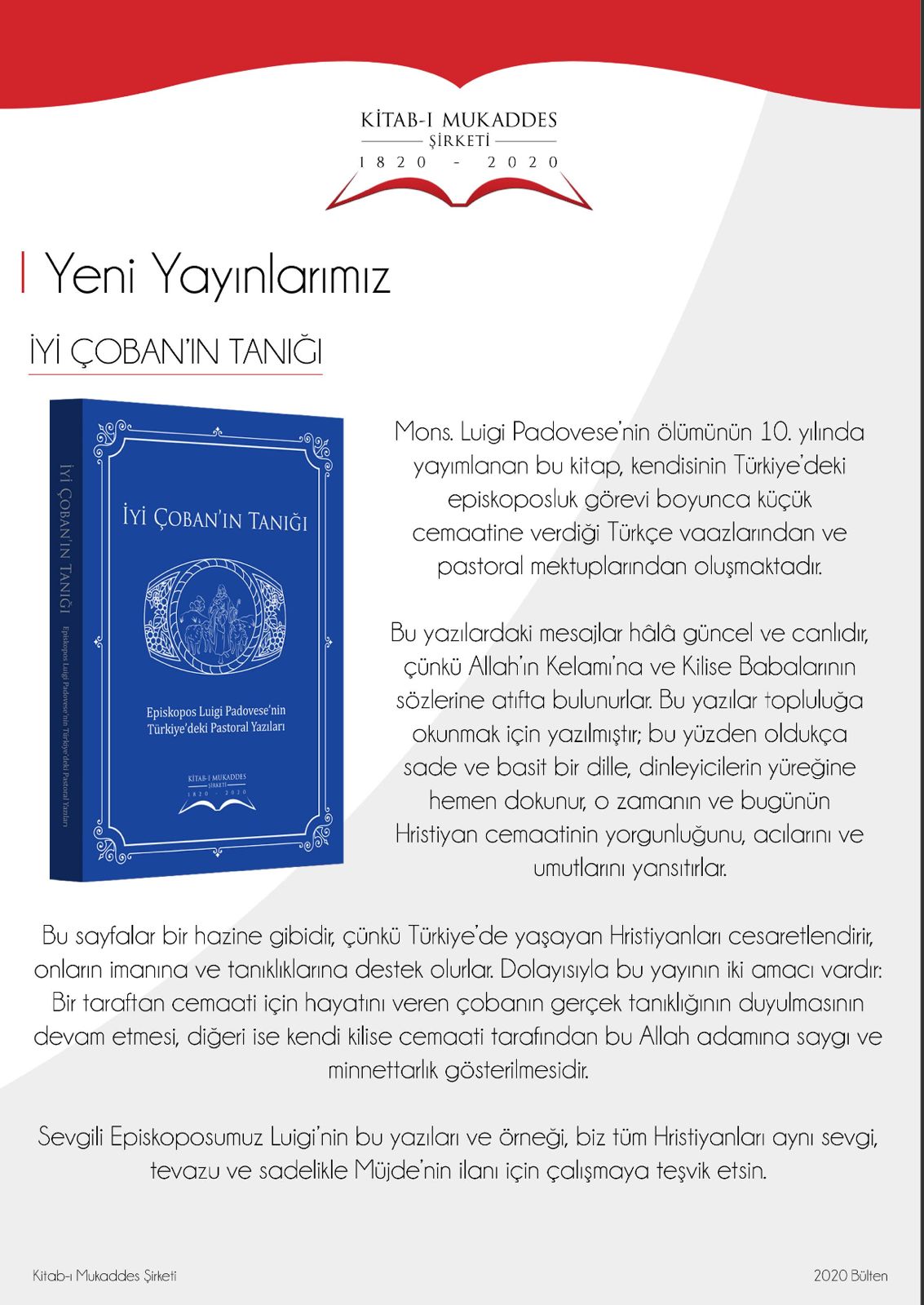 KITAB-I MUKADDES ŞİRKETİ YAYINLARI – İYİ ÇOBAN’IN TANIĞI